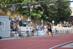 Arrivo dei 200 metri vinti da Andrea Spezzi (Cus Palermo)