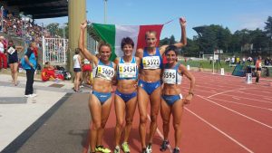 La 4x100 azzurra con Maria Ruggeri e Marta Roccamo